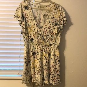 Anthropologie Elevenses Floral Romper